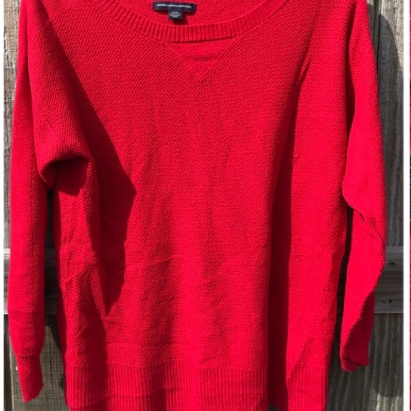 American Eagle Outfitters Vibrant Red Knit Sweater - Picture 3 of 3